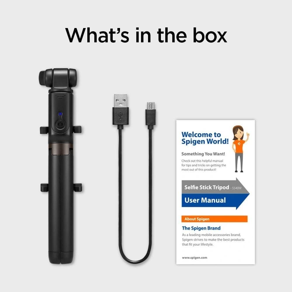 Spigen S540W Wireless Selfie Stick Stativ Schwarz - 22