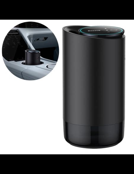 Automobilový osvěžovač vzduchu Baseus černý (bílý čaj / šťavnatý broskev) + kabel USB-C 1m