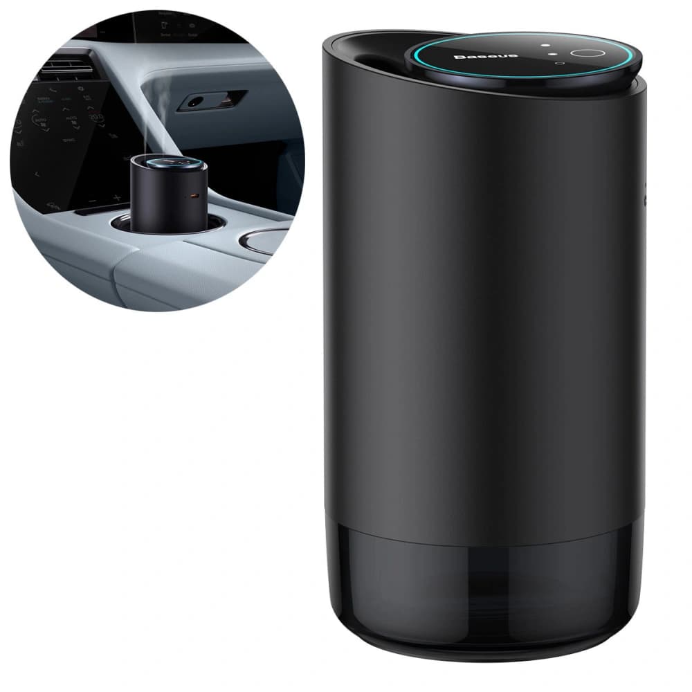 Automobilový osvěžovač vzduchu Baseus černý (bílý čaj / šťavnatý broskev) + kabel USB-C 1m