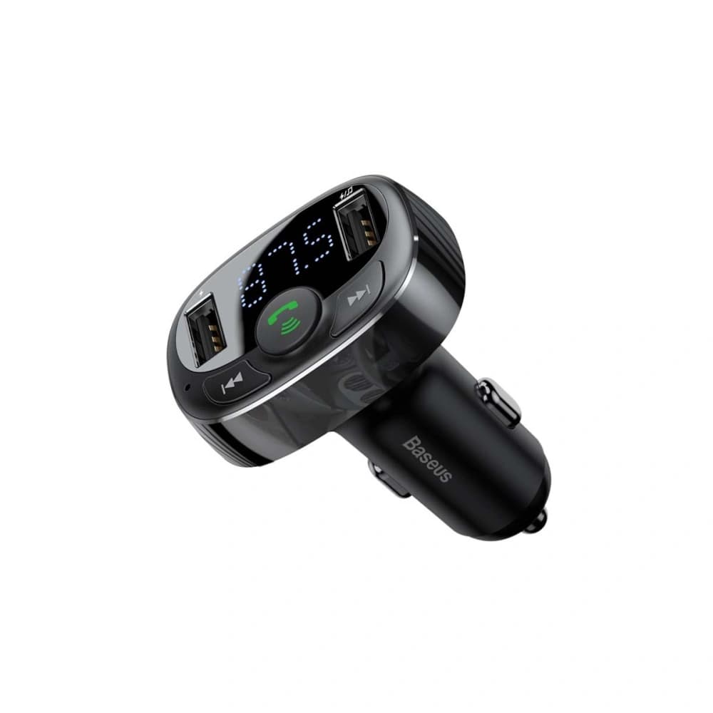 Transmițător FM Baseus T tip Bluetooth 2xUSB microSD (negru) - 3