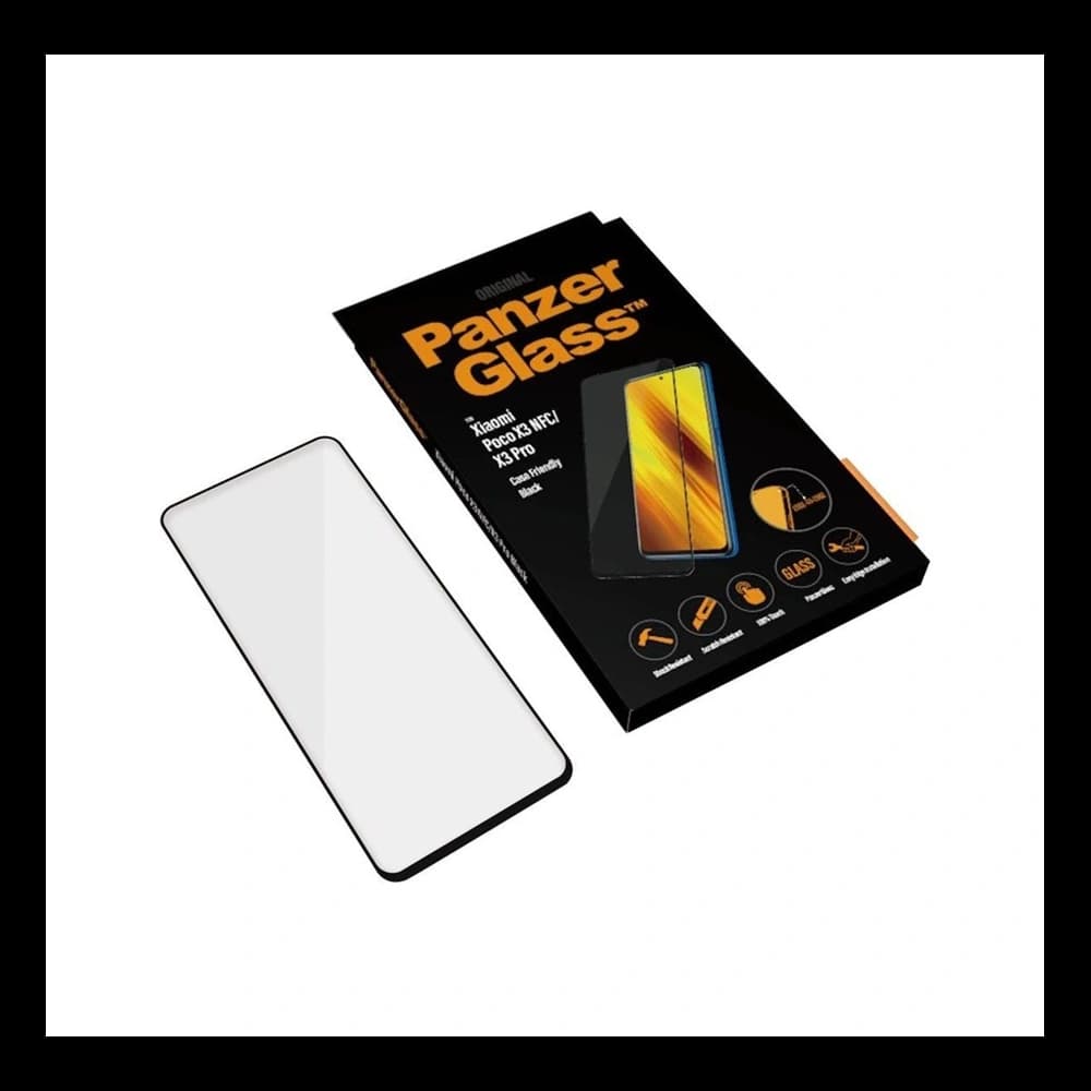 PanzerGlass Xiaomi Tempered Glass E2E Regular Poco X3 NFC/X3 Pro Case Friendly schwarz/schwarz - 2