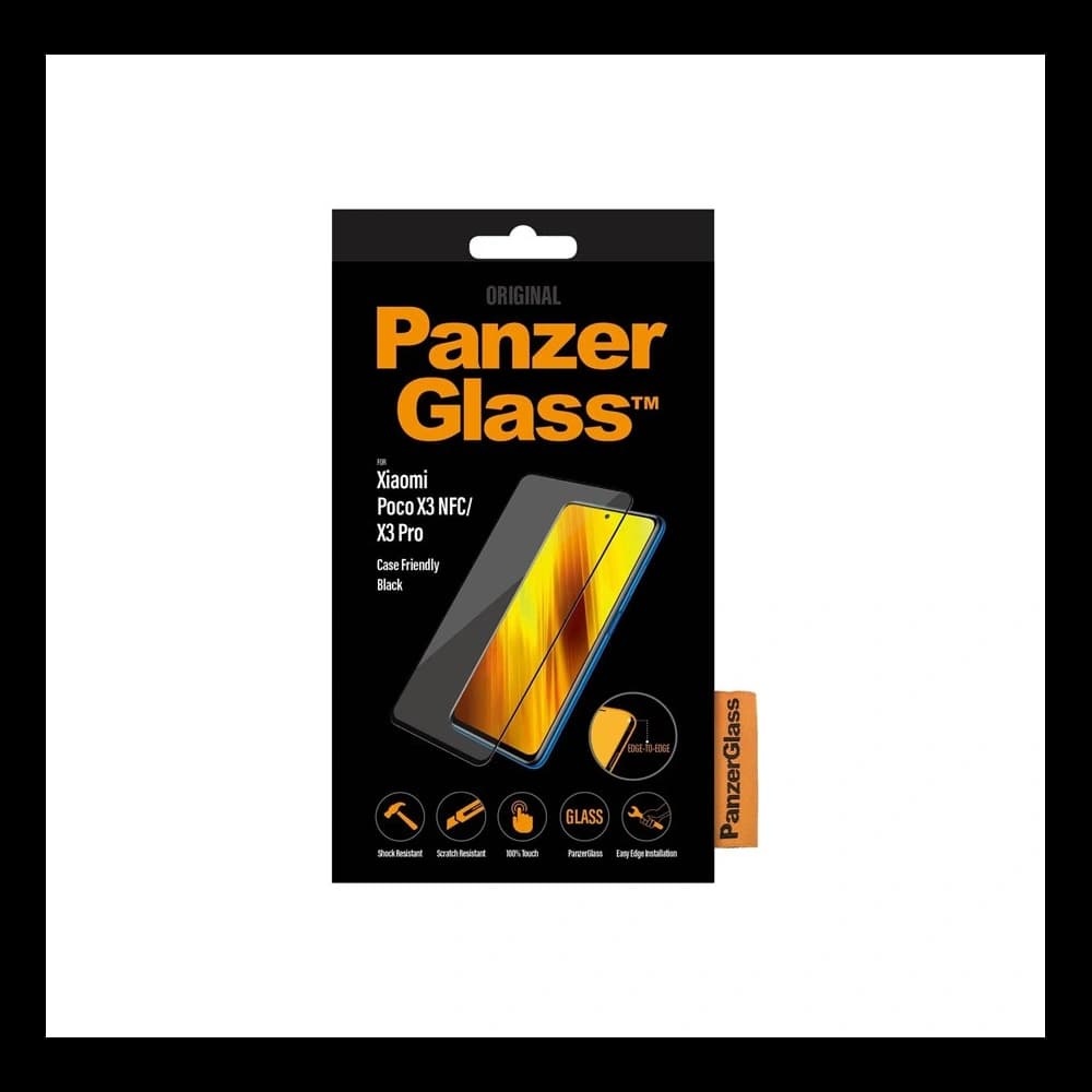 PanzerGlass Xiaomi Tempered Glass E2E Regular Poco X3 NFC/X3 Pro Case Friendly schwarz/schwarz - 5