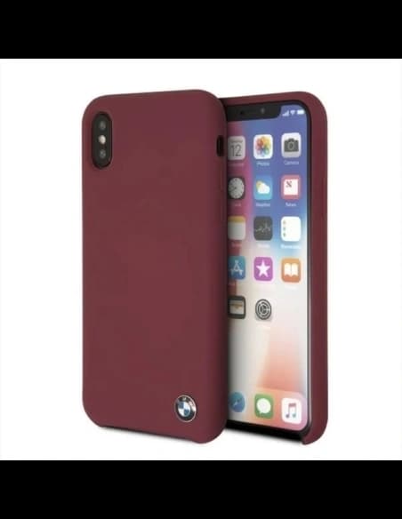 Etui BMW BMHCPXSILRE Apple iPhone XS/X vörös/piros kemény tok Szilikon