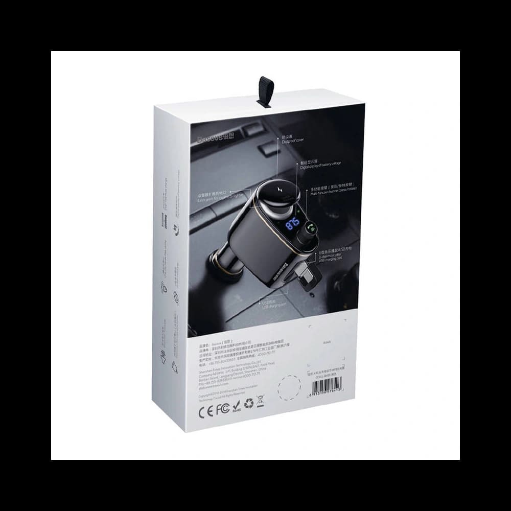 Transmițător auto Baseus Bluetooth MP3 S-06 (negru) - 8