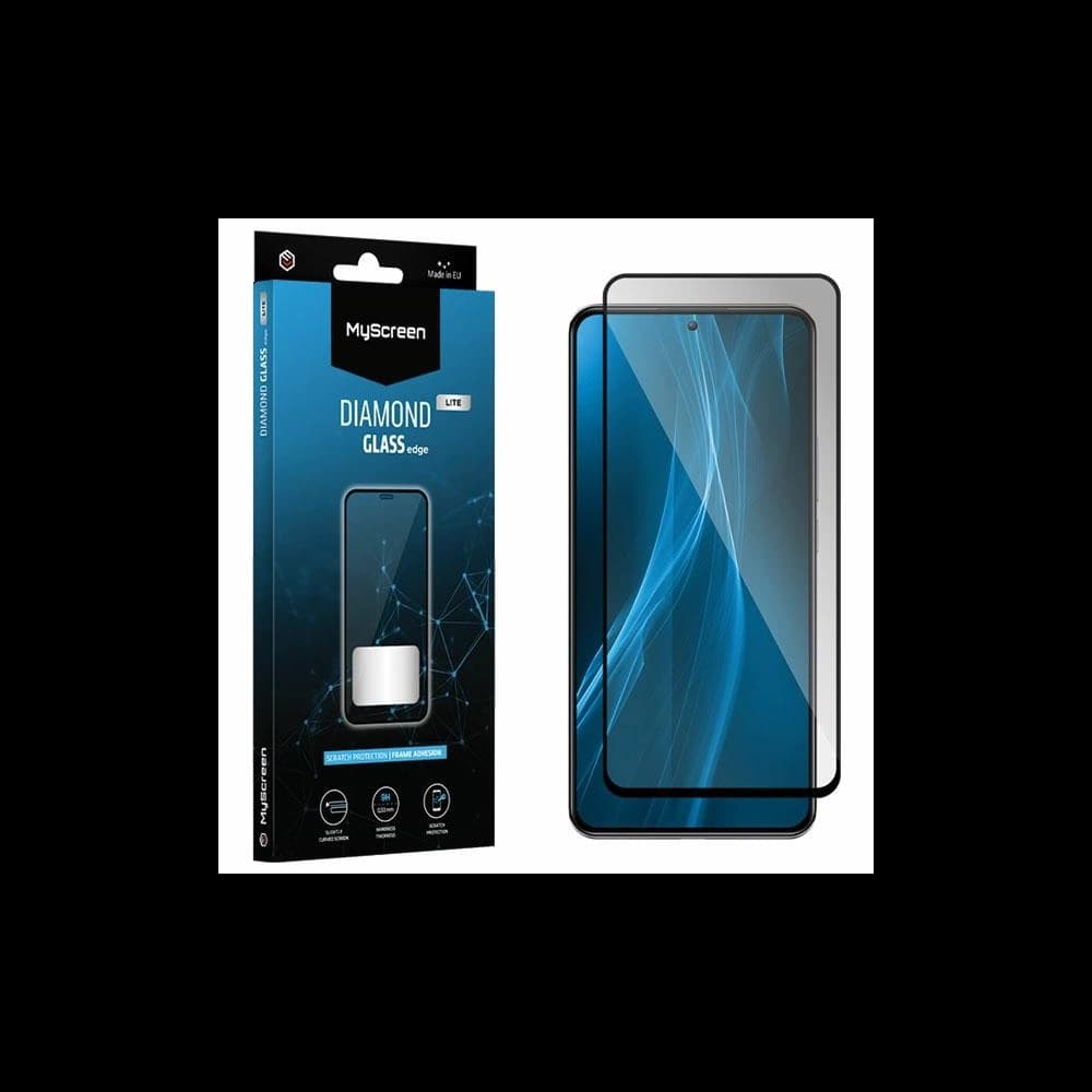MyScreen Diamond Glass Edge Lite FG Realme 10 schwarz/schwarz Full Glue gehärtetes Glas