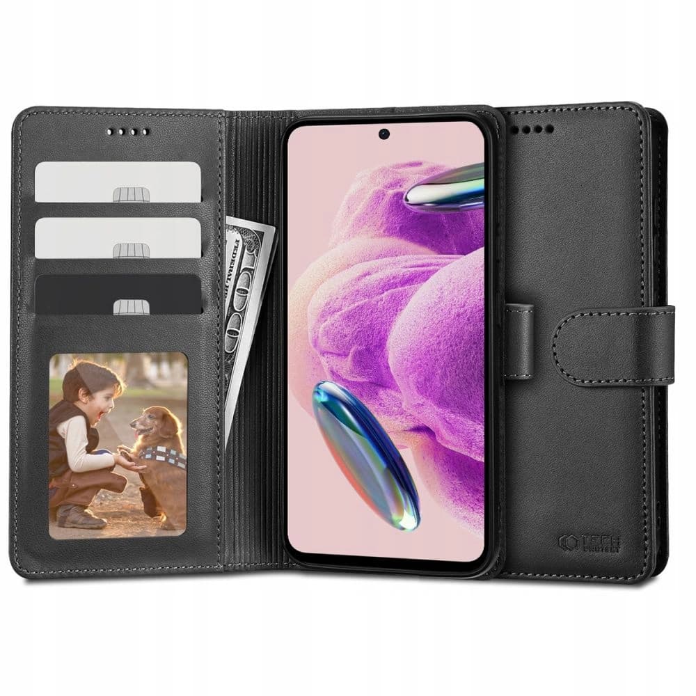 Etui Tech-Protect Wallet Xiaomi Redmi Note 12s černé
