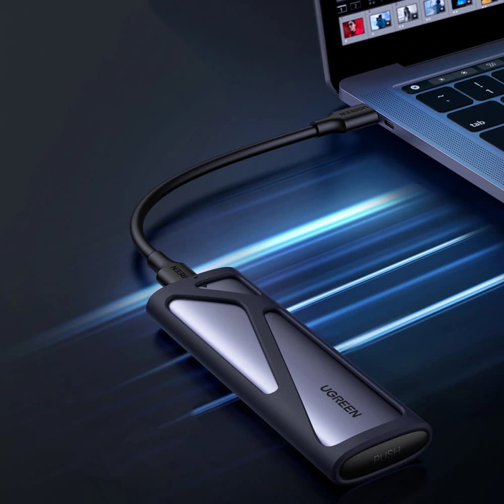 UGREEN CM400 M.2 USB 3.2 Gen 2 SSD-Gehäuse (SuperSpeed USB 10Gbps) grau - 3