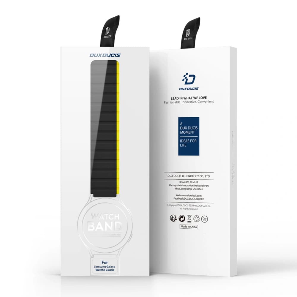 Dux Ducis Magnetic Strap (22mm LD Version) Samsung Galaxy Watch 3 45mm/S3/Huawei Watch Ultimate/GT3 SE 46mm black-yellow - 12