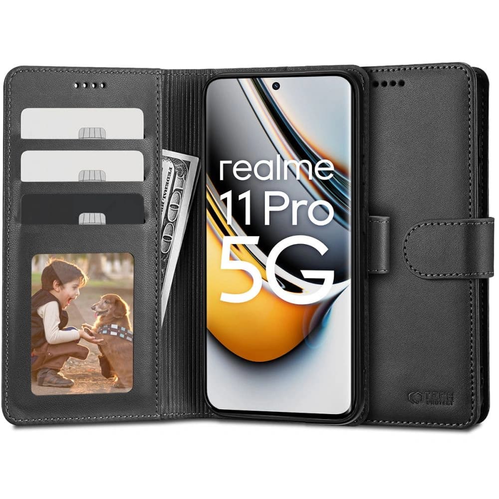 Etui Tech-Protect Wallet Realme 11 Pro 5G/11 Pro+ Plus 5G černé