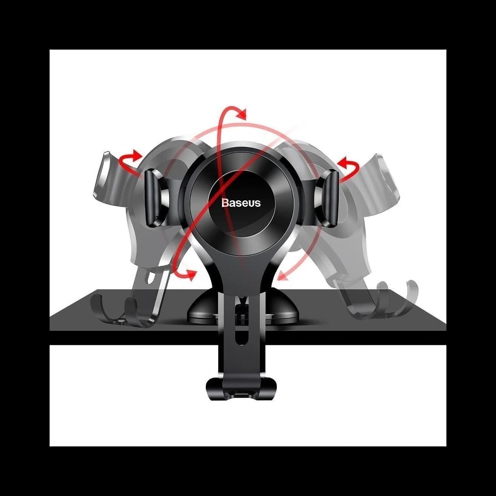 Suport auto gravitațional Baseus Osculum pentru telefon (negru) - 4