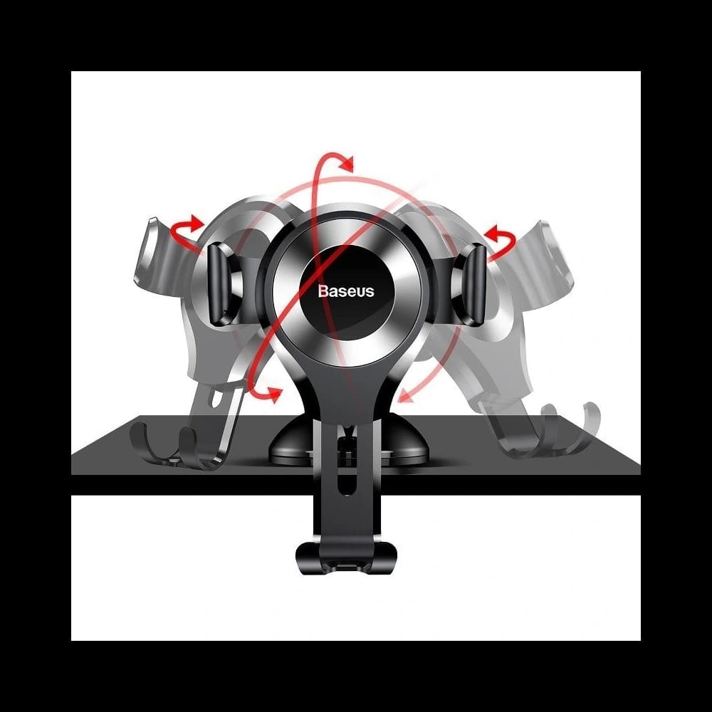 Suport auto gravitațional Baseus Osculum pentru telefon (argintiu) - 5