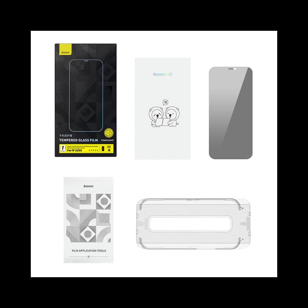 Baseus Crystal Privacy Protection Glass 0.3mm Apple iPhone XS/X - 7