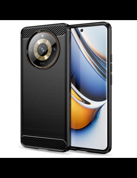 Etui Tech-Protect TPUCarbon Realme 11 Pro 5G/11 Pro+ Plus 5G Černé