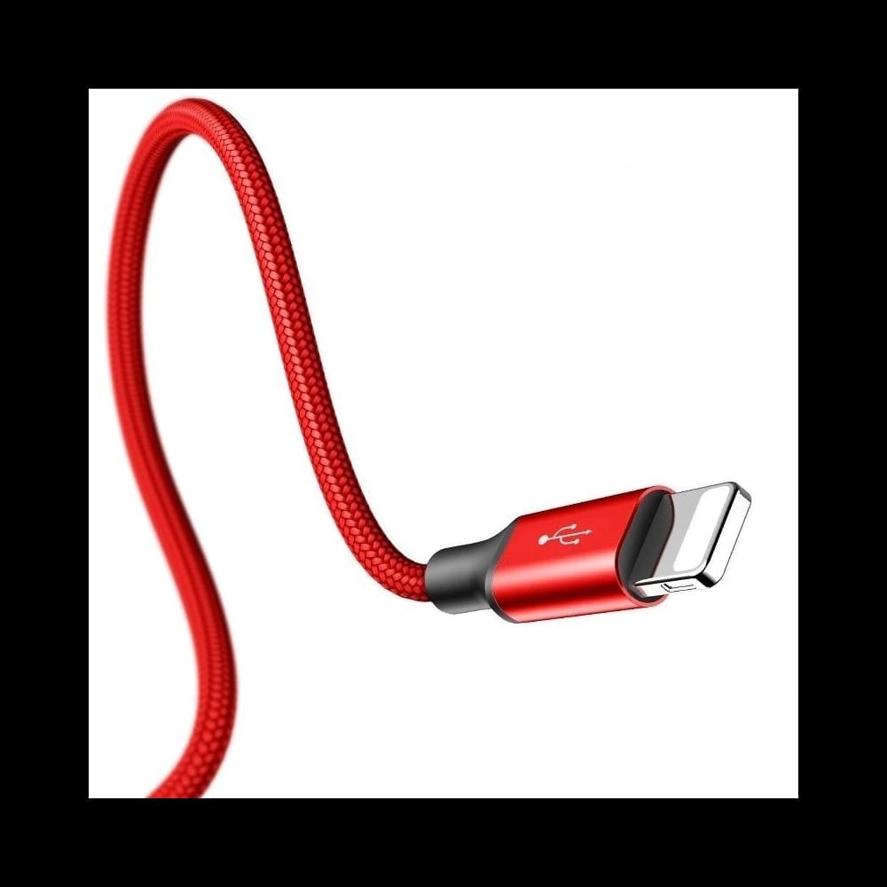 Kabel USB Baseus Rapid 3w1 Typ C / Lightning / Micro 3A 1,2M - červený - 7