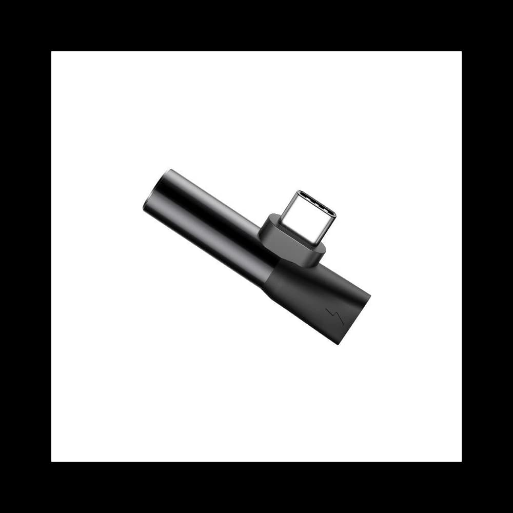 Adaptér Audio Baseus USB-C na Mini Jack 3.5mm + USB-C (černý) - 5