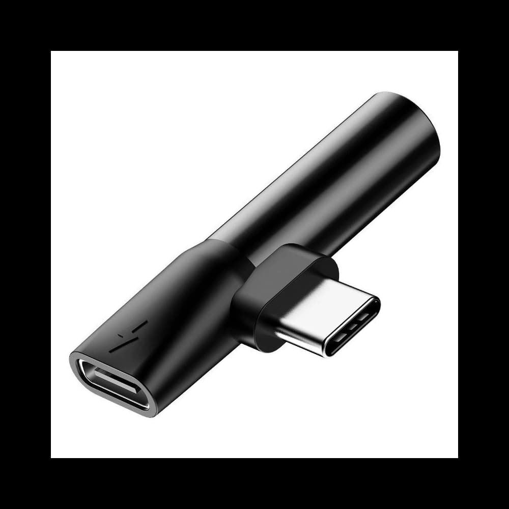Adaptér Audio Baseus USB-C na Mini Jack 3.5mm + USB-C (černý) - 7