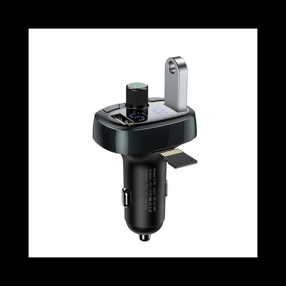 Baseus Transmițător FM cu Bluetooth USB microSD (albastru) - 5