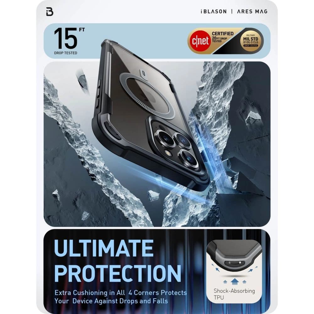 Supcase Apple Husă IBLSN Ares Mag MagSafe iPhone 15 Pro Max Negru - 5