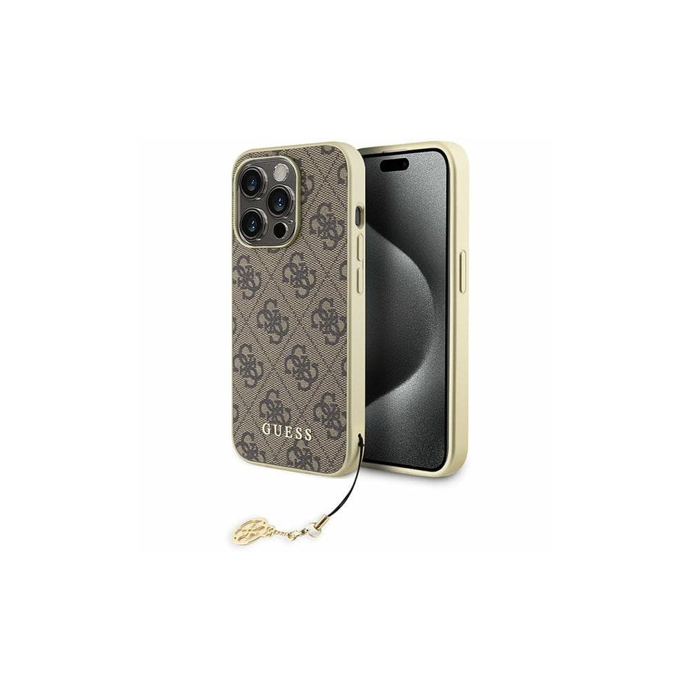 Guess Apple Husă GUHCP15XGF4GBR iPhone 15 Pro Max hardcase 4G Charms Collection maro/maro