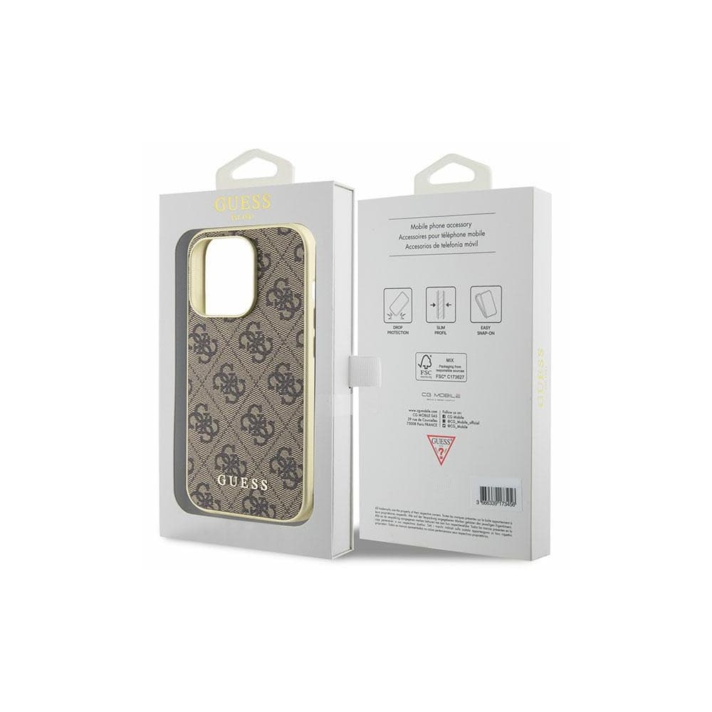 Guess Apple Husă GUHCP15XGF4GBR iPhone 15 Pro Max hardcase 4G Charms Collection maro/maro - 8