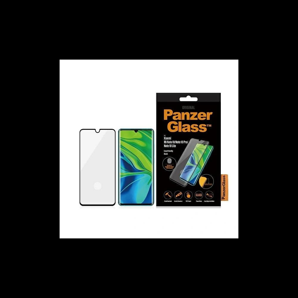 Tvrzené sklo PanzerGlass Curved Regular Redmi Note 10 Lite / Note 10 / Note 10 Pro Case Friendly Finger Print černé
