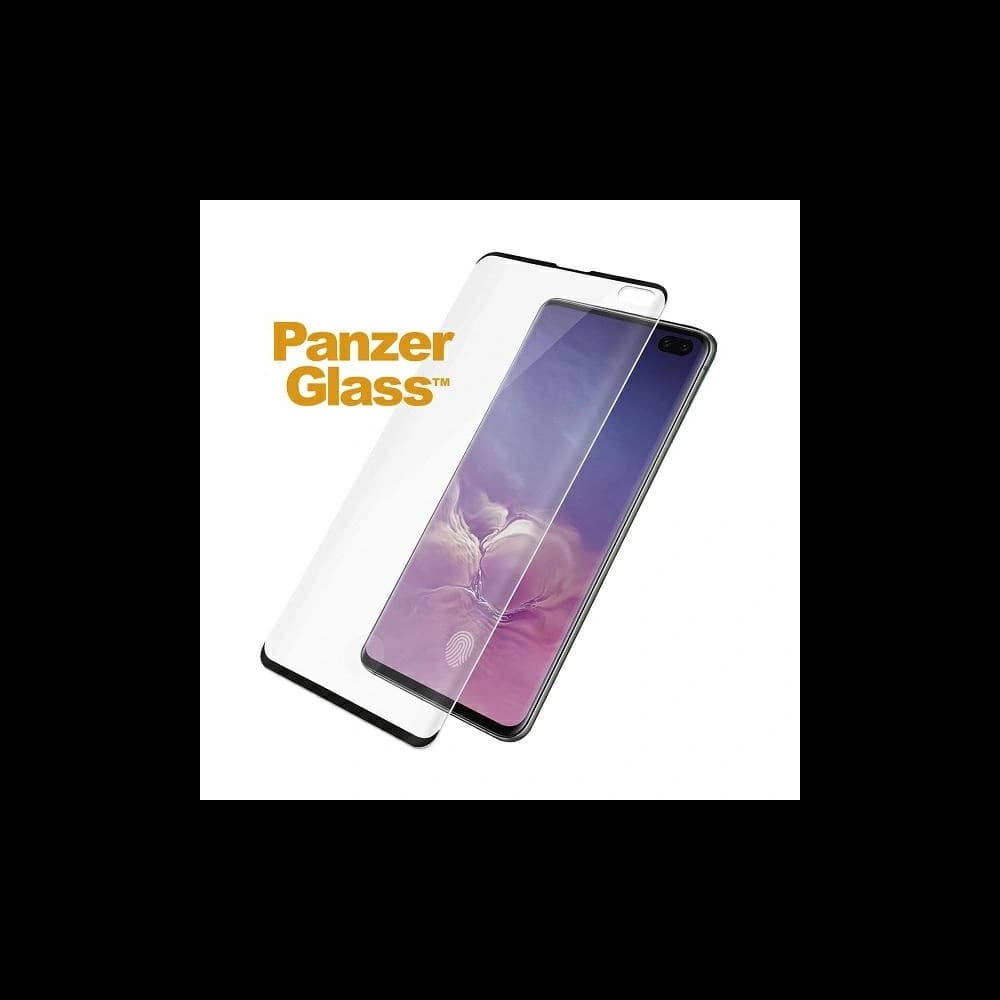 Gehärtetes Glas PanzerGlass Curved Super+ Samsung Galaxy S10+ Plus Case Friendly Finger Print schwarz - 2