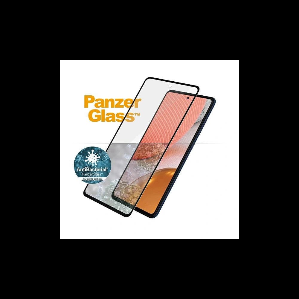 Edzett üveg PanzerGlass E2E Microfracture Samsung Galaxy A72 Case Friendly Antibakteriális fekete - 2