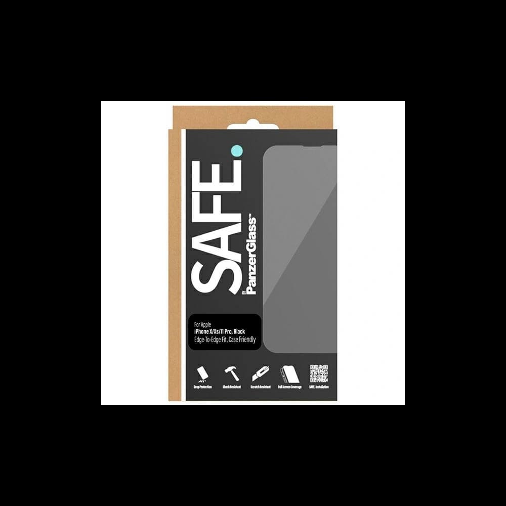 Edzett üveg SAFE by PanzerGlass Apple iPhone X / XS / 11 Pro Képernyővédő Edge-to-Edge fekete - 5