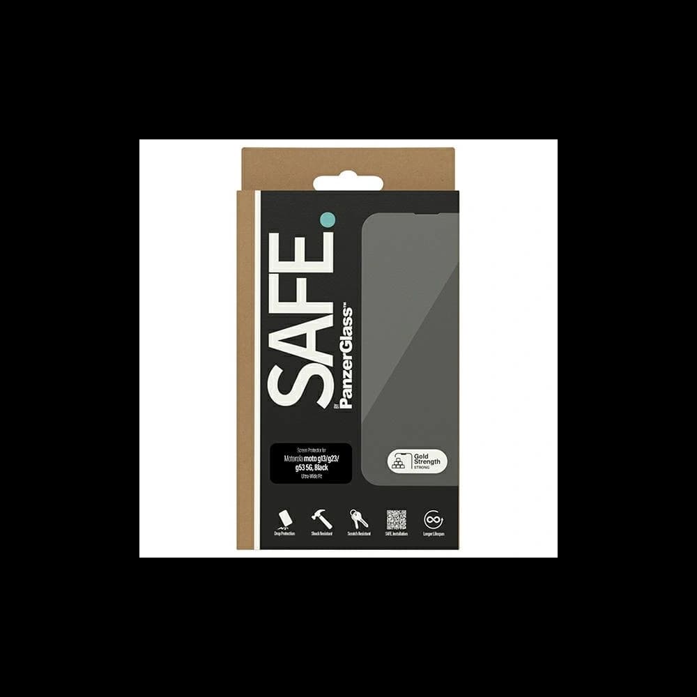 Sicherheitsglas SAFE von PanzerGlass Motorola Moto G13 / G23 / G53 5G Bildschirmschutz Ultra-Wide Fit schwarz - 5