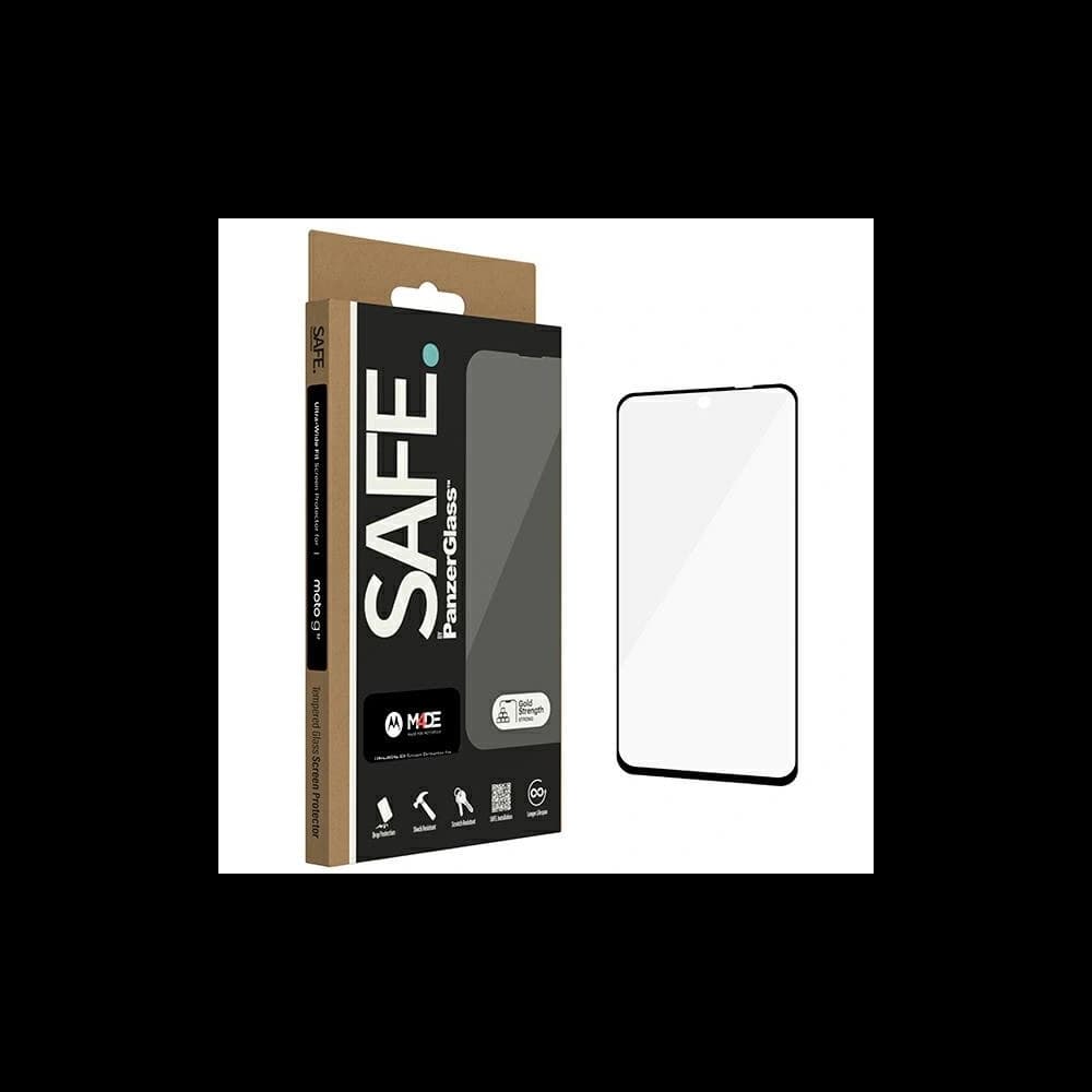A SAFE edzett üveg a PanzerGlass Motorola Moto G32 képernyővédő Ultra-széles illeszkedéssel