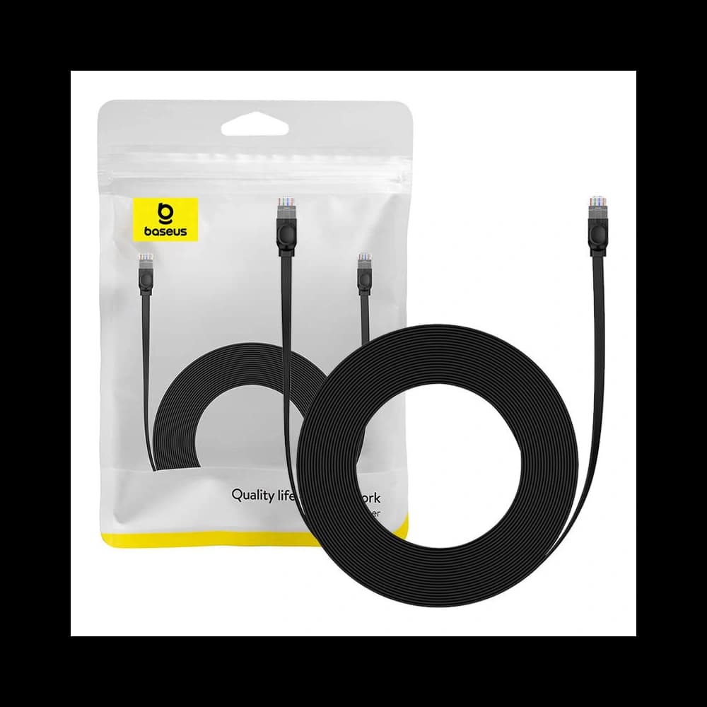 Kabel síťový Baseus Ethernet RJ45, Cat.6, 12 metrů (černý)