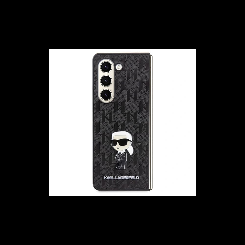 Etui Karl Lagerfeld KLHCZFD5SAPKINPK Samsung Galaxy Z Fold5 hardcase Saffiano Monogram Ikonik Pin černý/black - 2