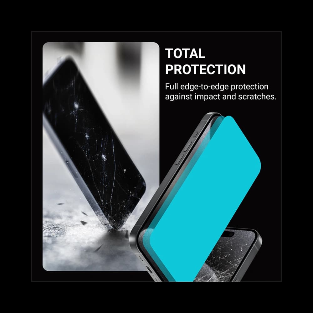 Crong Anti-Bacterial 3D Armour Glass Apple iPhone 15 Pro Max + installation frame - 3