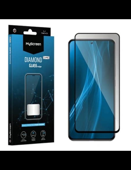 Gehärtetes Glas MyScreen Diamond Glass Edge Lite Full Glue Xiaomi Redmi 12 5G / 4G / 12R schwarz/black