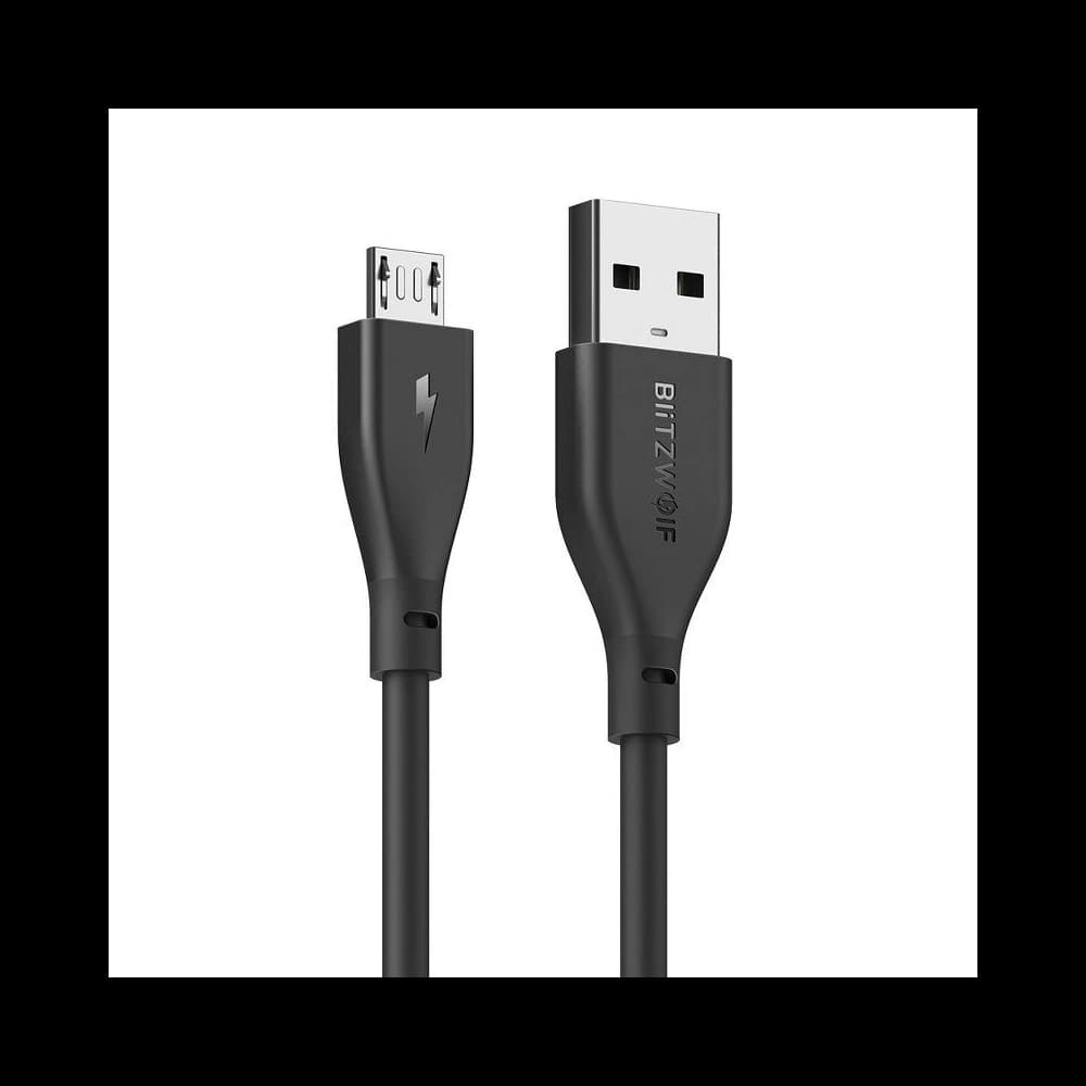 Kábel Micro USB AmpCore II BlitzWolf BW-MC10 0,3m fekete