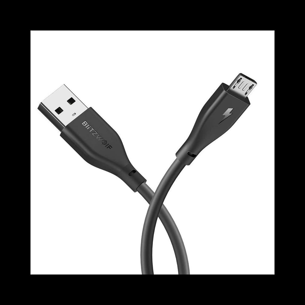 Kábel Micro USB AmpCore II BlitzWolf BW-MC10 0,3m fekete - 3
