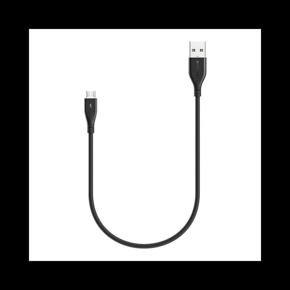 Kábel Micro USB AmpCore II BlitzWolf BW-MC10 0,3m fekete - 5