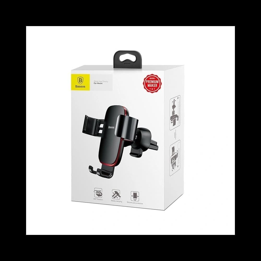 Uchwyt grawitacyjny Baseus pe grilă pentru mașină (negru) - 6