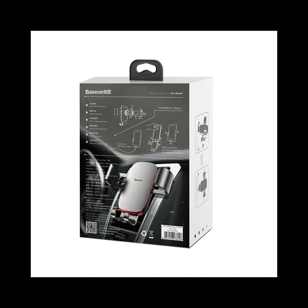 Uchwyt grawitacyjny Baseus pentru grila mașinii (argintiu) - 8