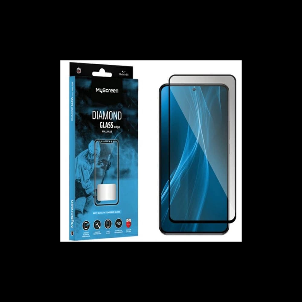MyScreen Diamond Glass Edge Full Glue sticlă temperată Motorola Moto G14 4G / G34 / G54 5G negru / negru