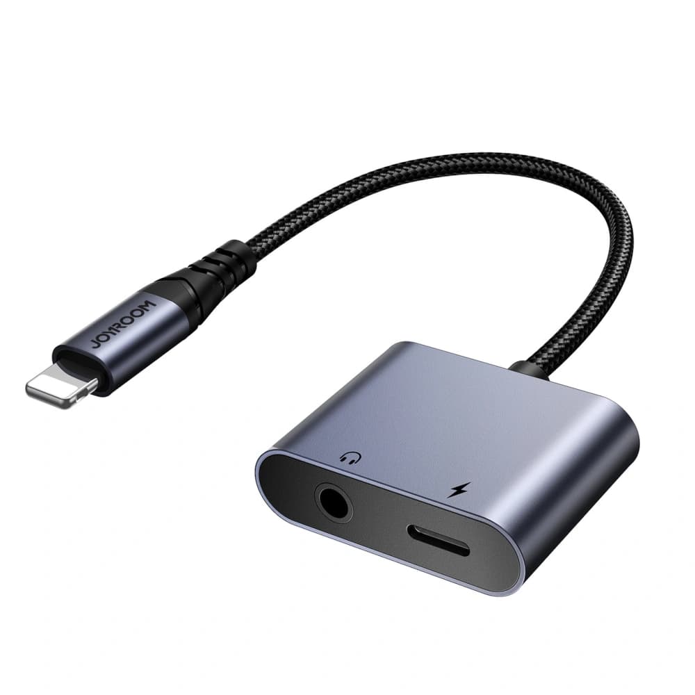 Joyroom 3.5mm Adaptor DAC 2in1 SY-L01 Lightning / Lightning, mini jack negru