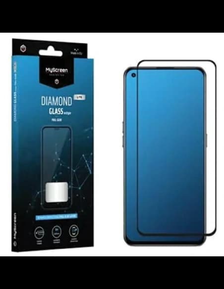 MyScreen Diamond Glass Edge Lite Full Glue Realme GT 5G / GT Neo / GT ME negru / negru sticlă temperată