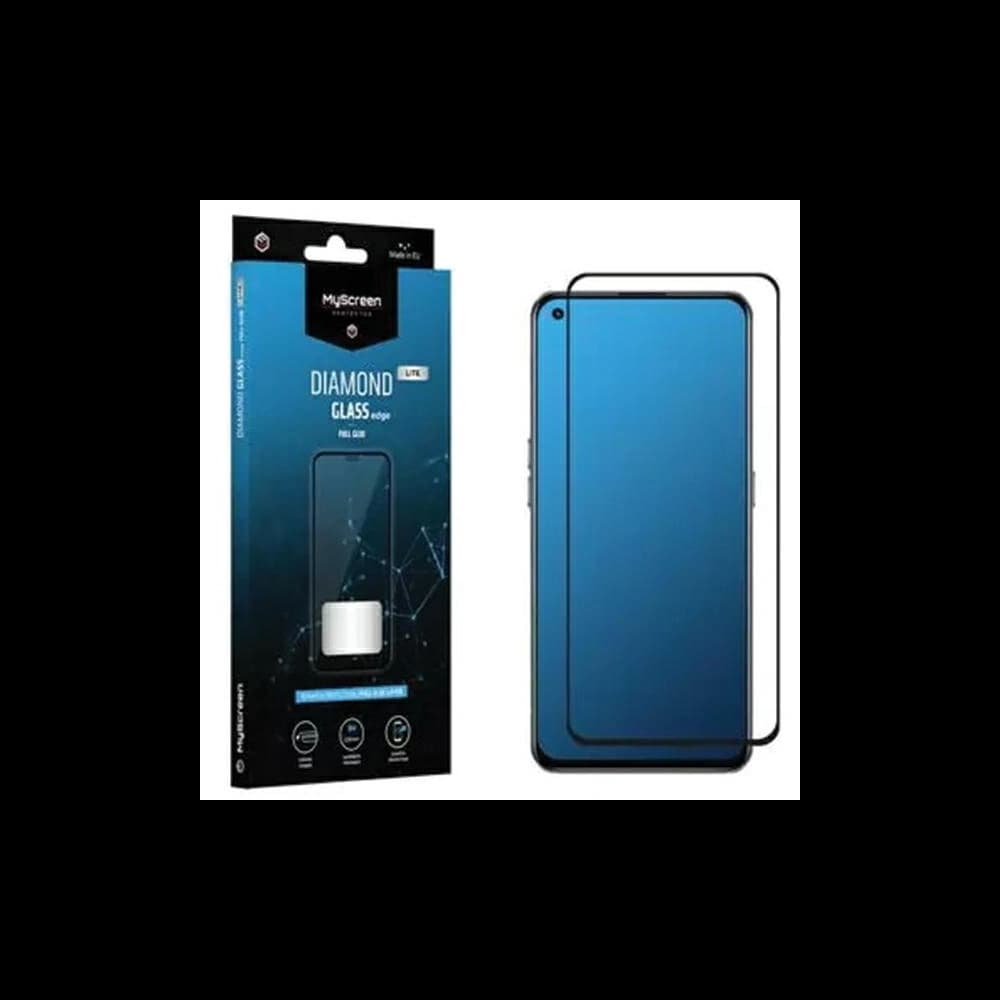MyScreen Diamond Glass Edge Lite Full Glue Realme GT 5G / GT Neo / GT ME negru / negru sticlă temperată