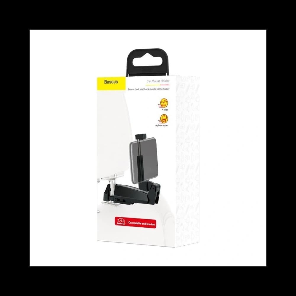 Telefontartó, okostelefon Baseus autós fejtámlára (fekete) - 7