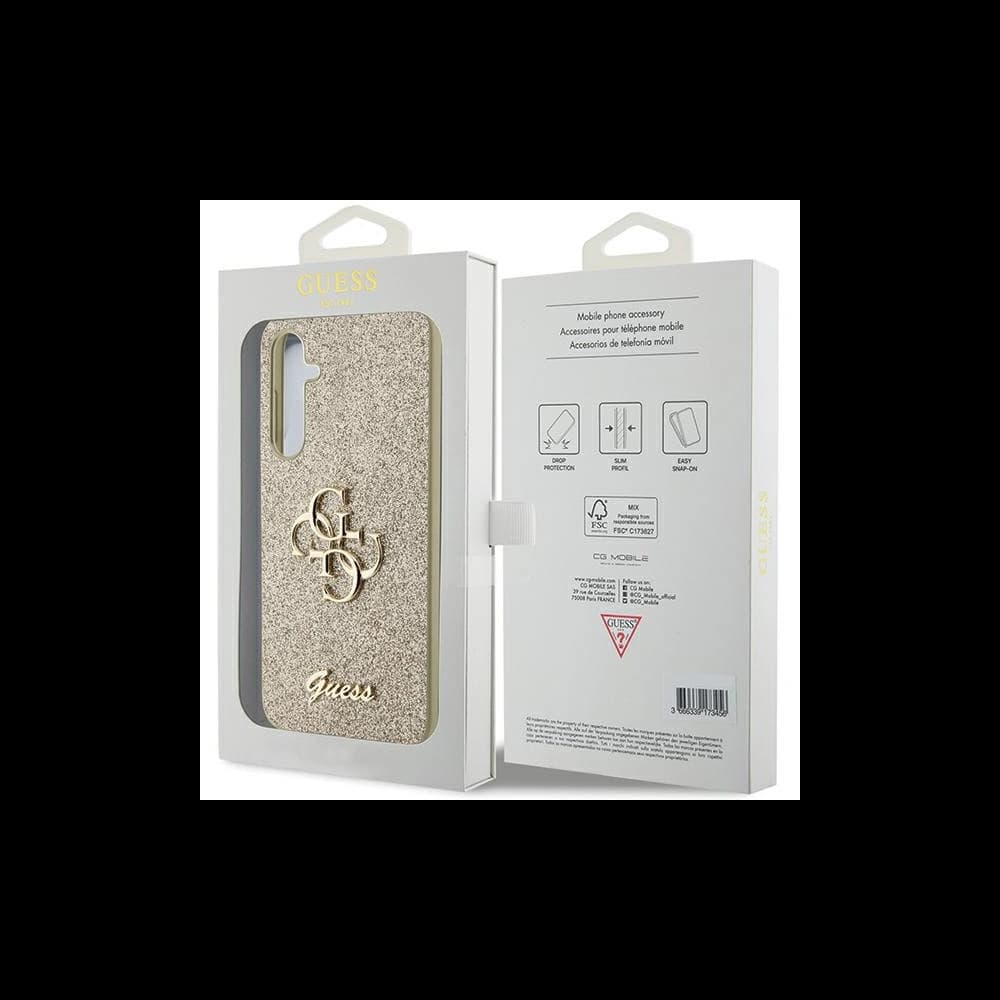 Guess Samsung Carcasă GUHCS23FEHG4SGD Galaxy S23 FE hardcase Glitter Script Big 4G gold/gold - 7