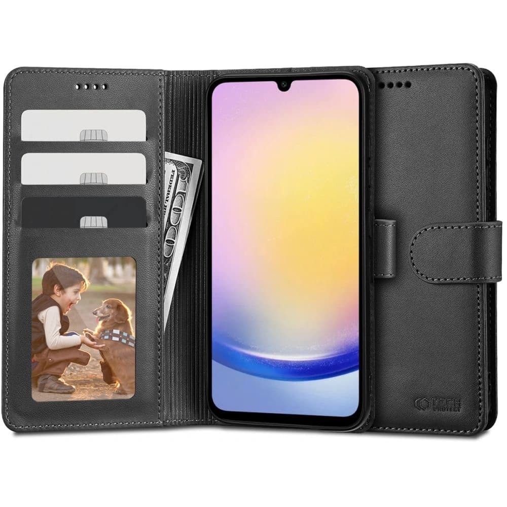 Etui Tech-Protect Wallet Samsung Galaxy A25 5G Fekete
