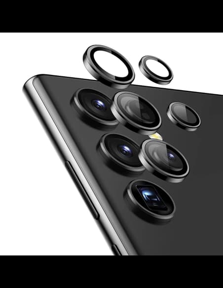 Edzett üveg a Crong objektívhez Samsung Galaxy S24 Ultra fekete