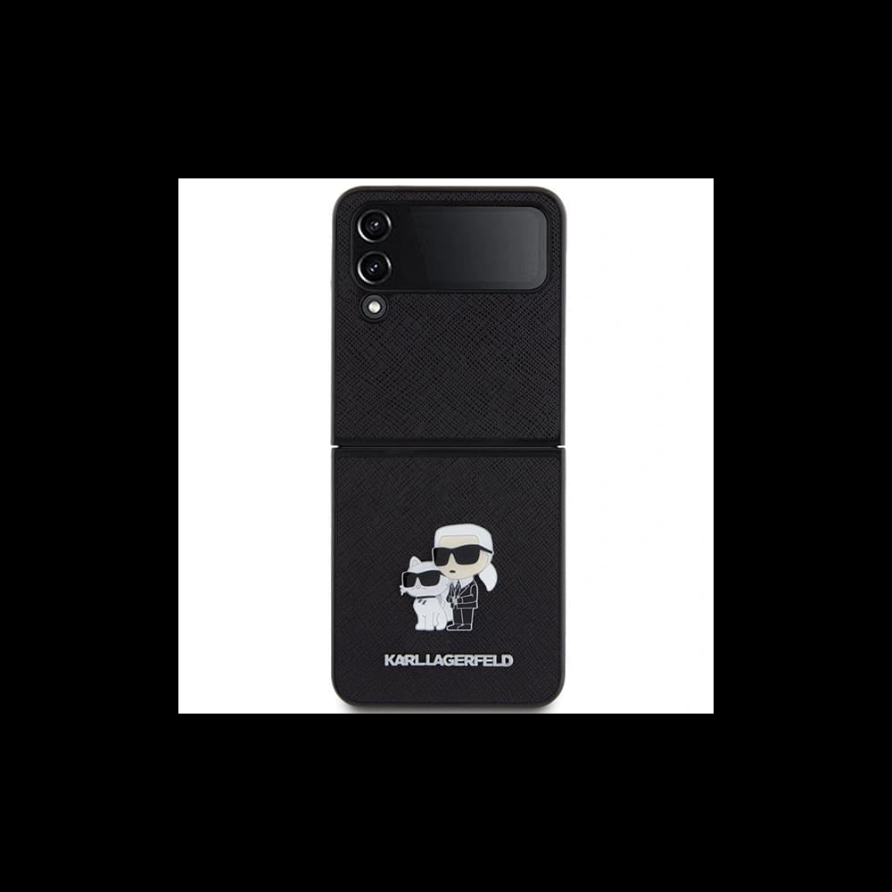 Case Karl Lagerfeld KLHCZF4SAKCNPK Samsung Galaxy Z Flip4 Hardcase Saffiano Karl&Choupette Pin schwarz/black - 2