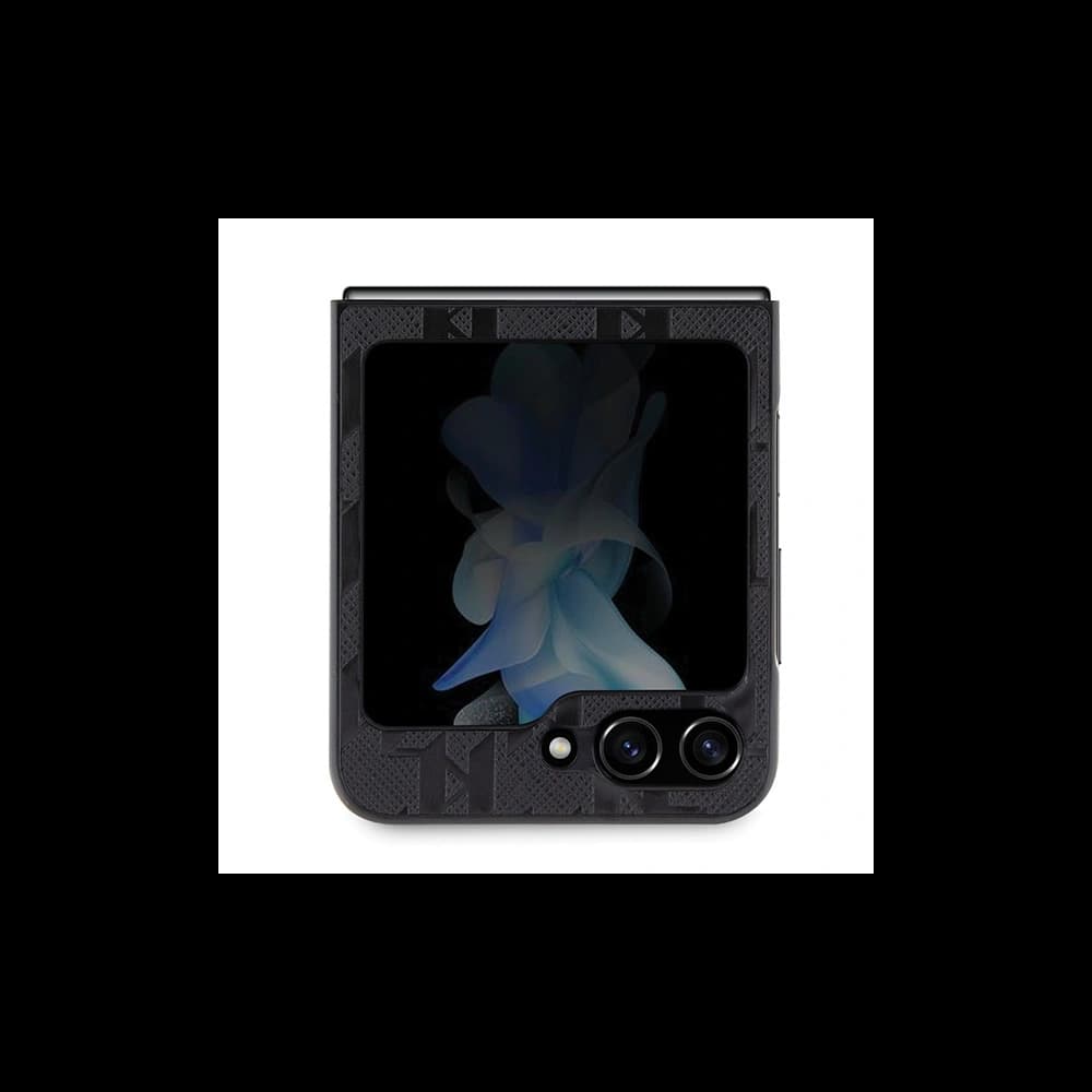 Etui Karl Lagerfeld KLHCZF5SAPCHNPK Samsung Galaxy Z Flip5 kemény tok Saffiano Monogram Choupette Pin fekete/black - 3