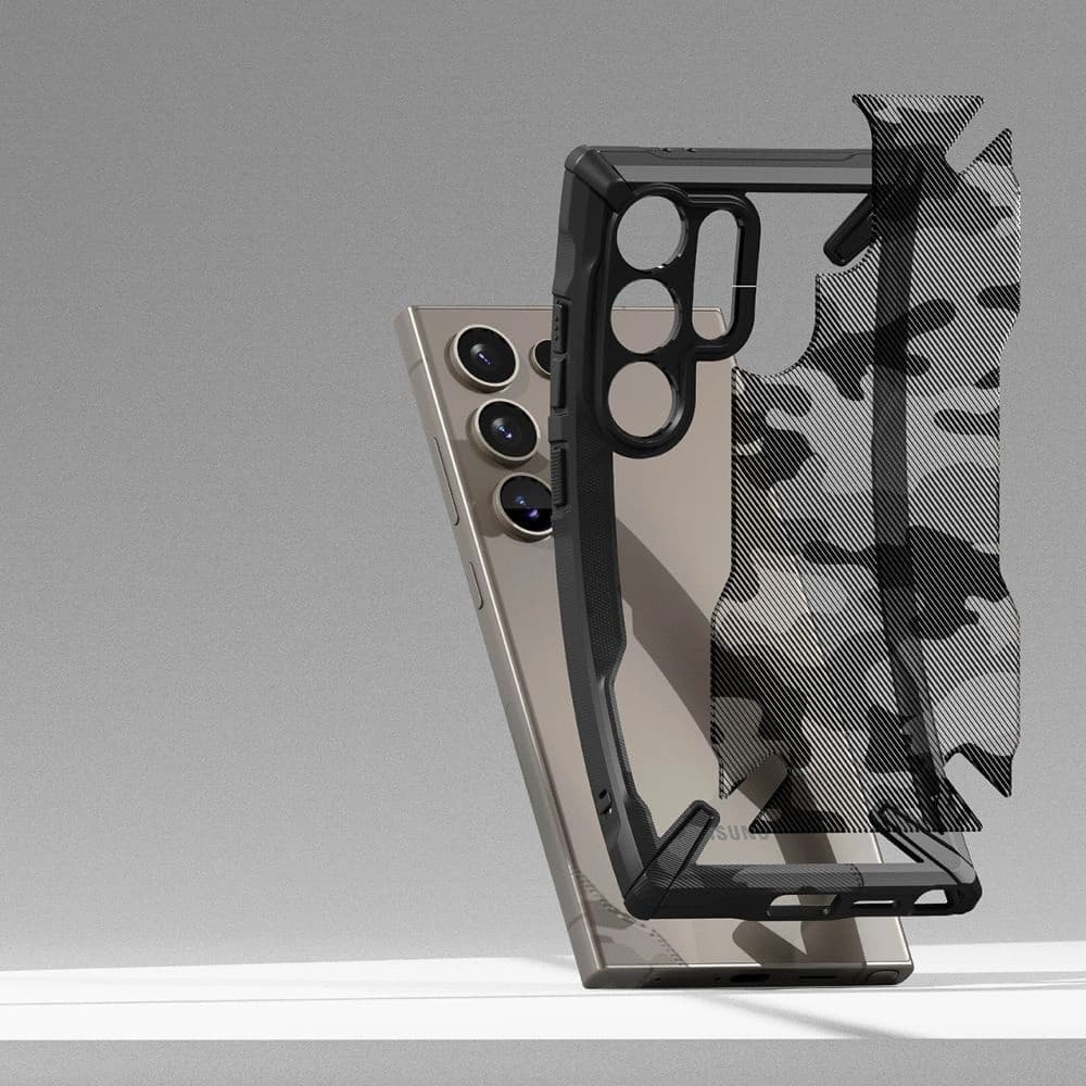 Etui Ringke Fusion-X Samsung Galaxy S24 Ultra Camo Black - 5